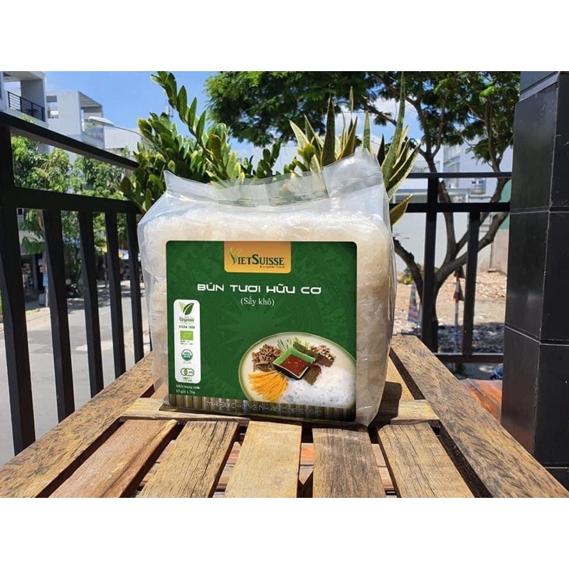 Bún tươi gạo lứt hữu cơ 100% organic sấy khô Vietsuisse gói 1.05KG (15 gói 70gr)