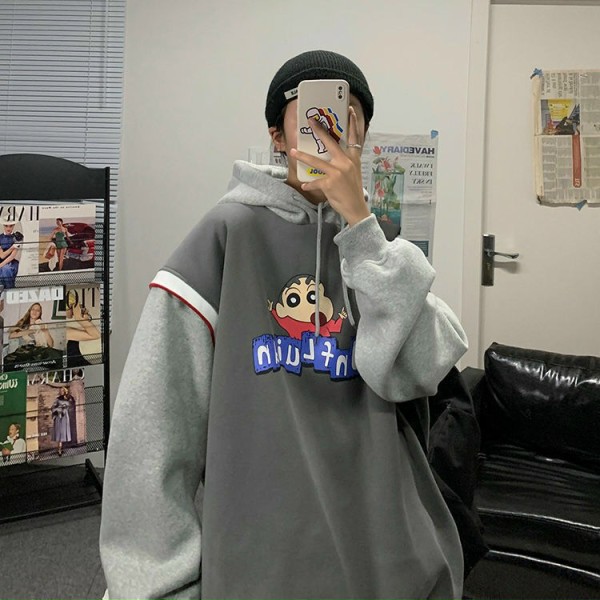 Áo Hoodie nỉ bông form rộng in hình Shin (ẢNH THẬT) | BigBuy360 - bigbuy360.vn