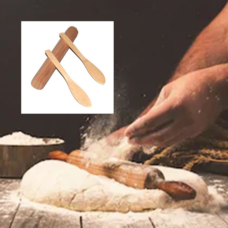 Bộ 3 Món Làm Bánh Cây Lăn Bột Cây Vét Bộ Bằng Tiện Dụng Cho Nhà Bếp