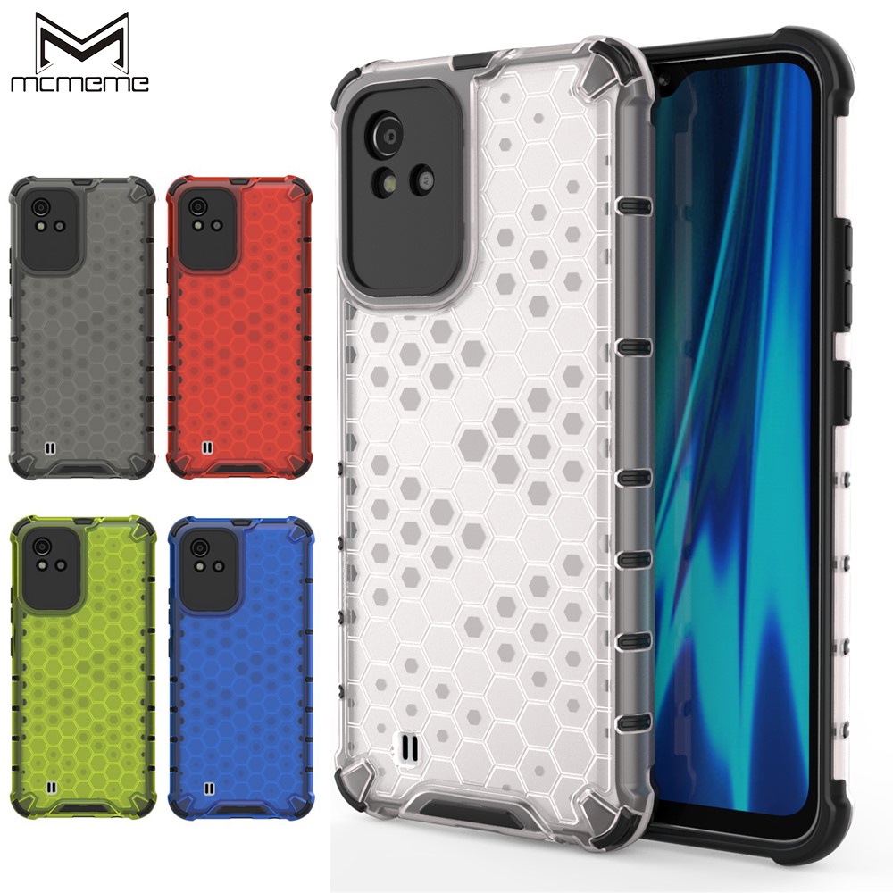 Ốp Điện Thoại Trong Suốt Chống Sốc Họa Tiết Tổ Ong 5 Màu Cho OPPO Realme C55 C35 C30 C25 C25s C21 C21Y C25Y C20