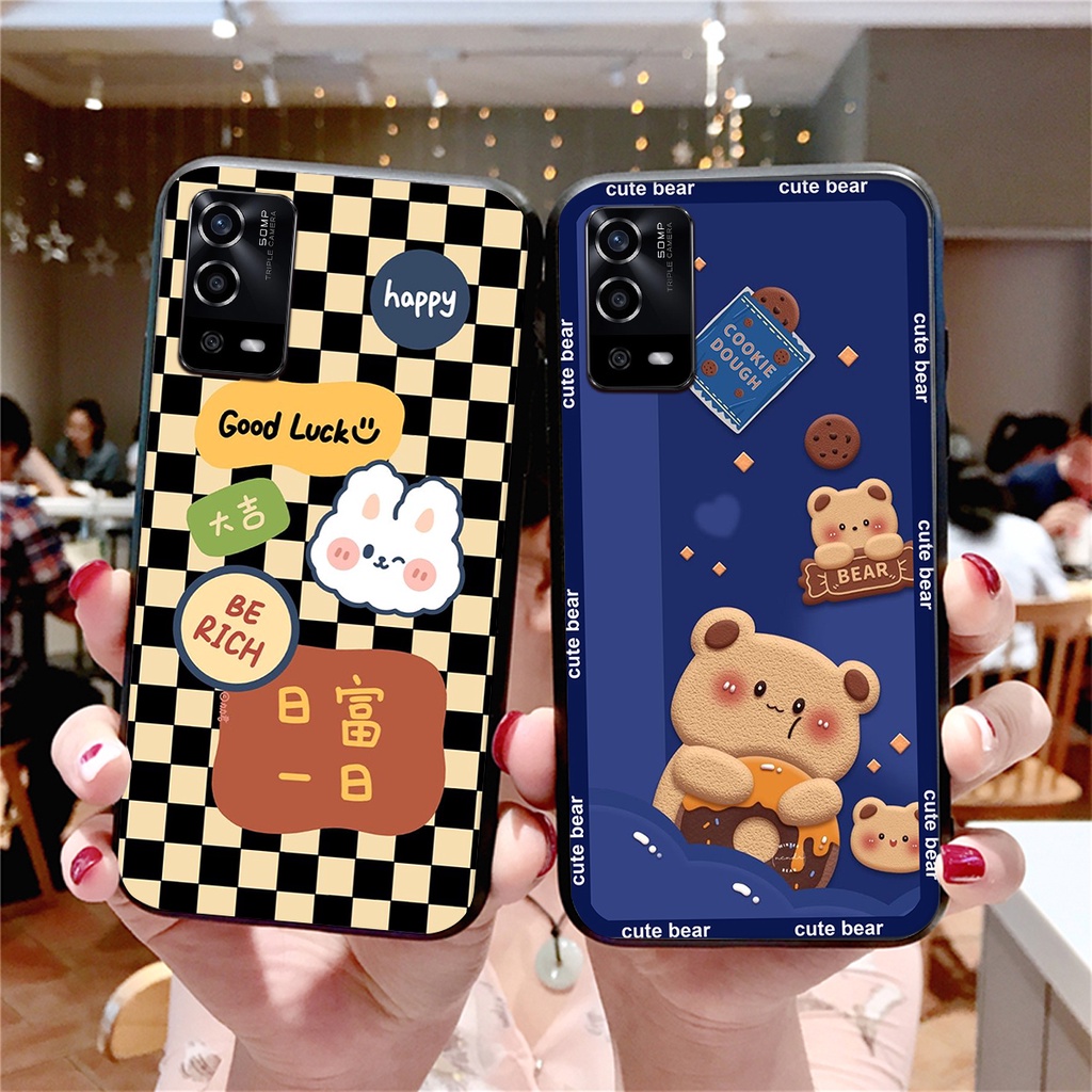 Ốp lưng Oppo A55 in hình 3D GẤU cute be@r, soda, happy day cực hot ,thời thượng