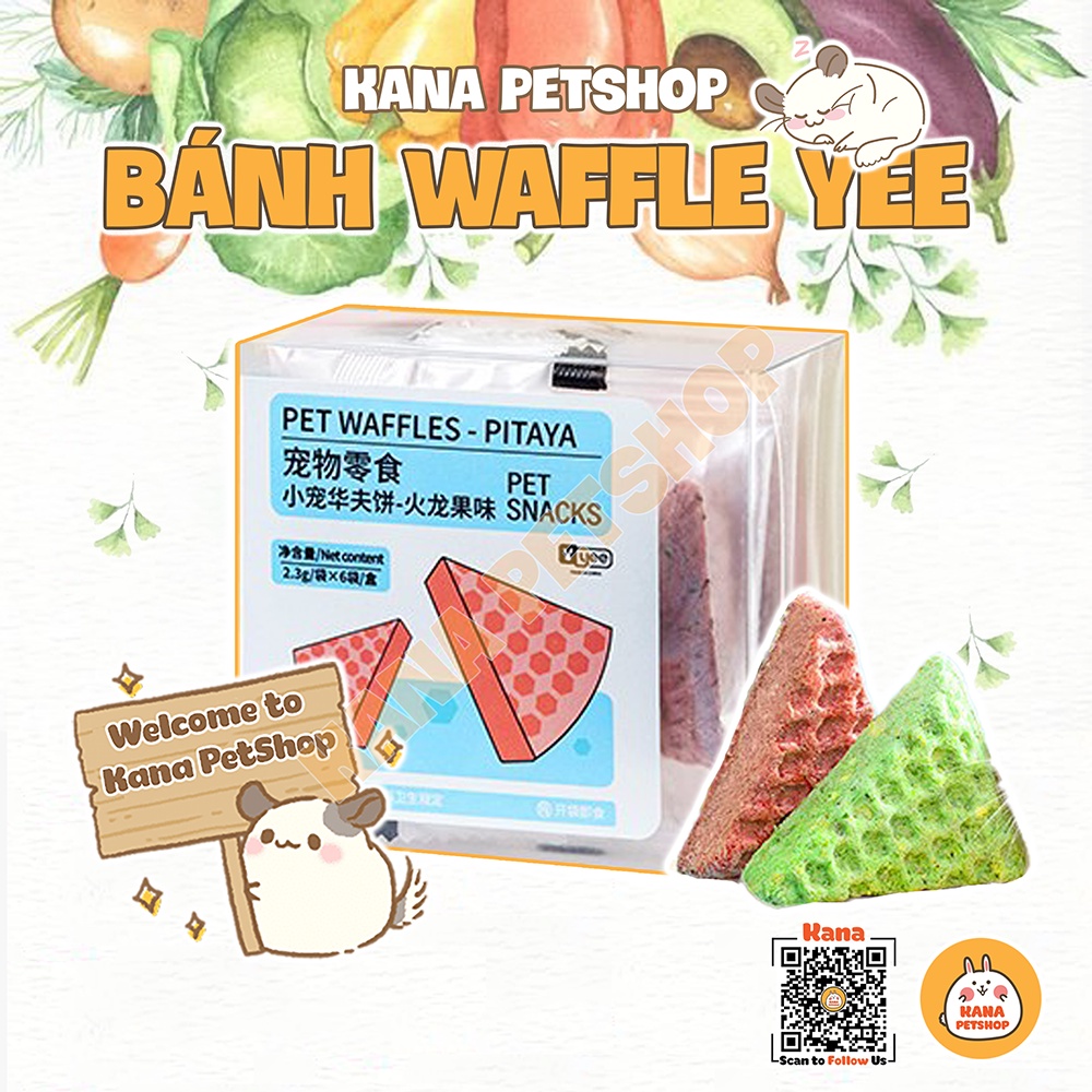 Bánh Waffle Yee Thức Ăn Hamster FREESHIP Đồ Ăn Dặm Bánh Xốp Yee 2 Vị Cho