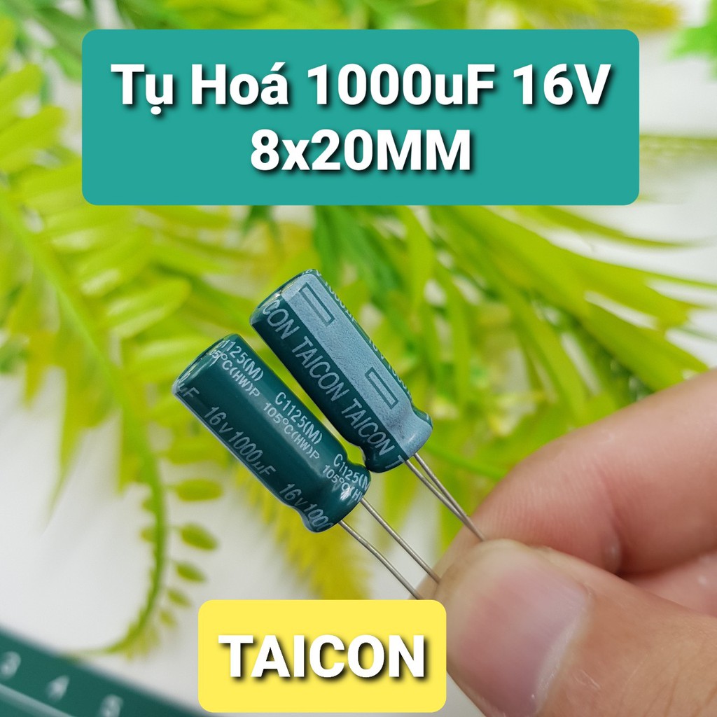 [COMBO Giá Rẻ] Tụ Hóa 1000uF 16V 8x20MMTụ Phân Cực Lọc Nguồn Cho Mạch Điện Tử