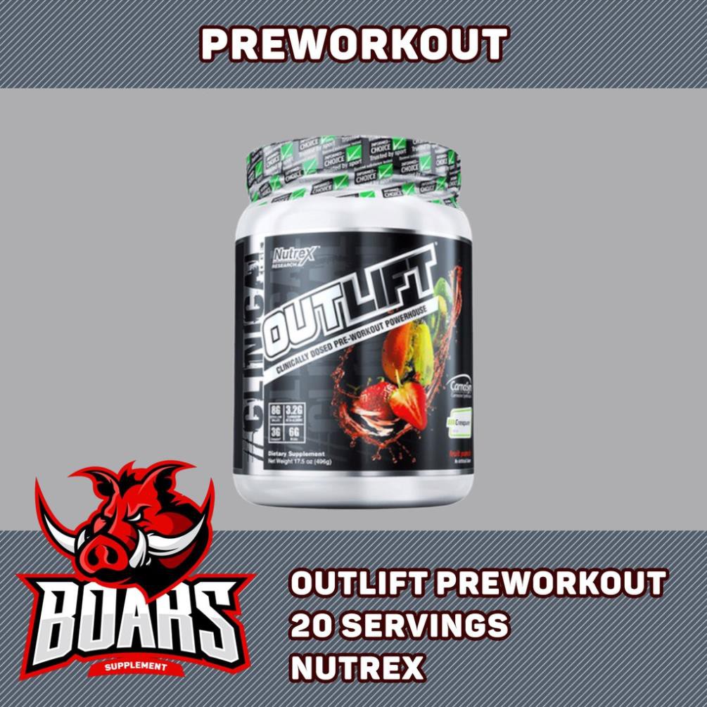 NUTREX OUTLIFT - TĂNG SỨC MẠNH, PRE WORKOUT BỔ SUNG NĂNG LƯỢNG TRƯỚC TẬP