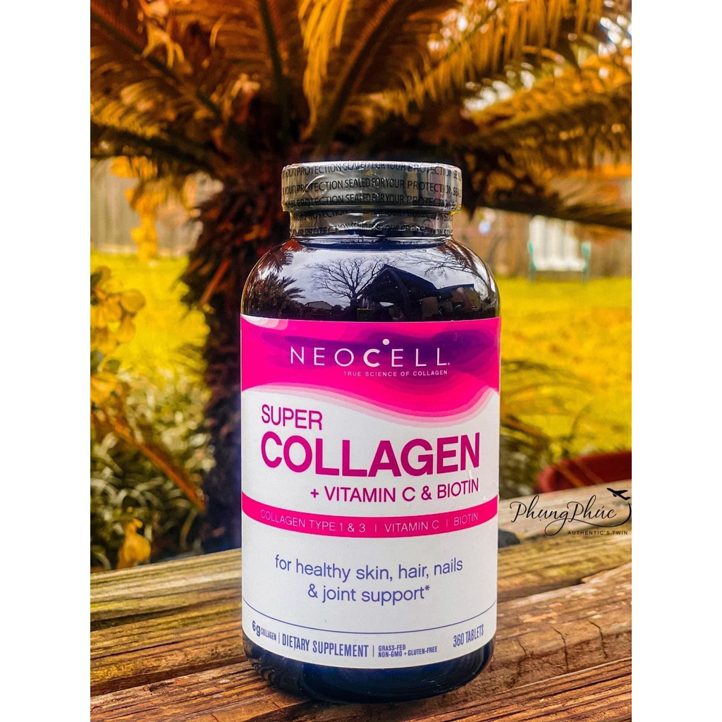 Super Collagen+C 360 viên Collagen Neocell Type 1&3 Chính hãng Của Mỹ