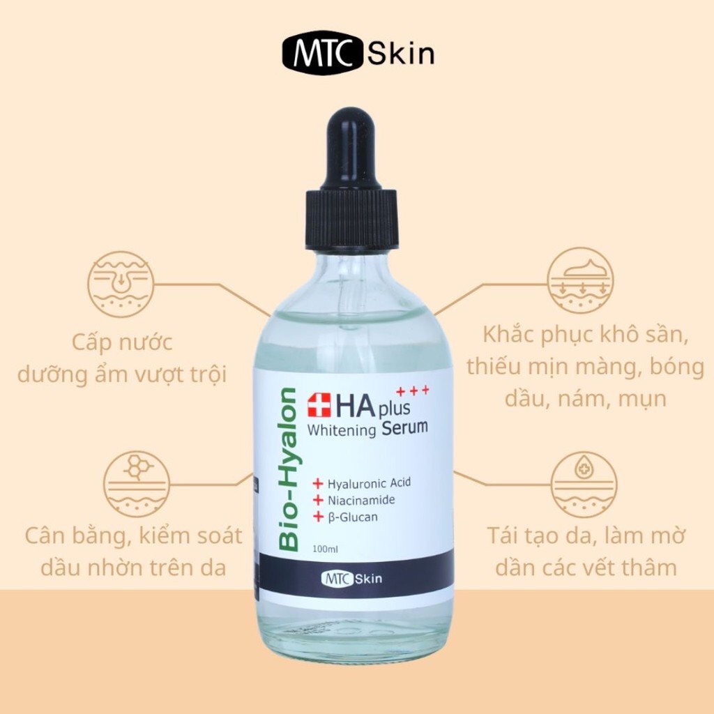 Serum HA Whitening MTC Skin Tinh Chất Cấp Ẩm Và Dưỡng Trắng Da - Thẩm Mỹ Huyền Trang NANOCEE