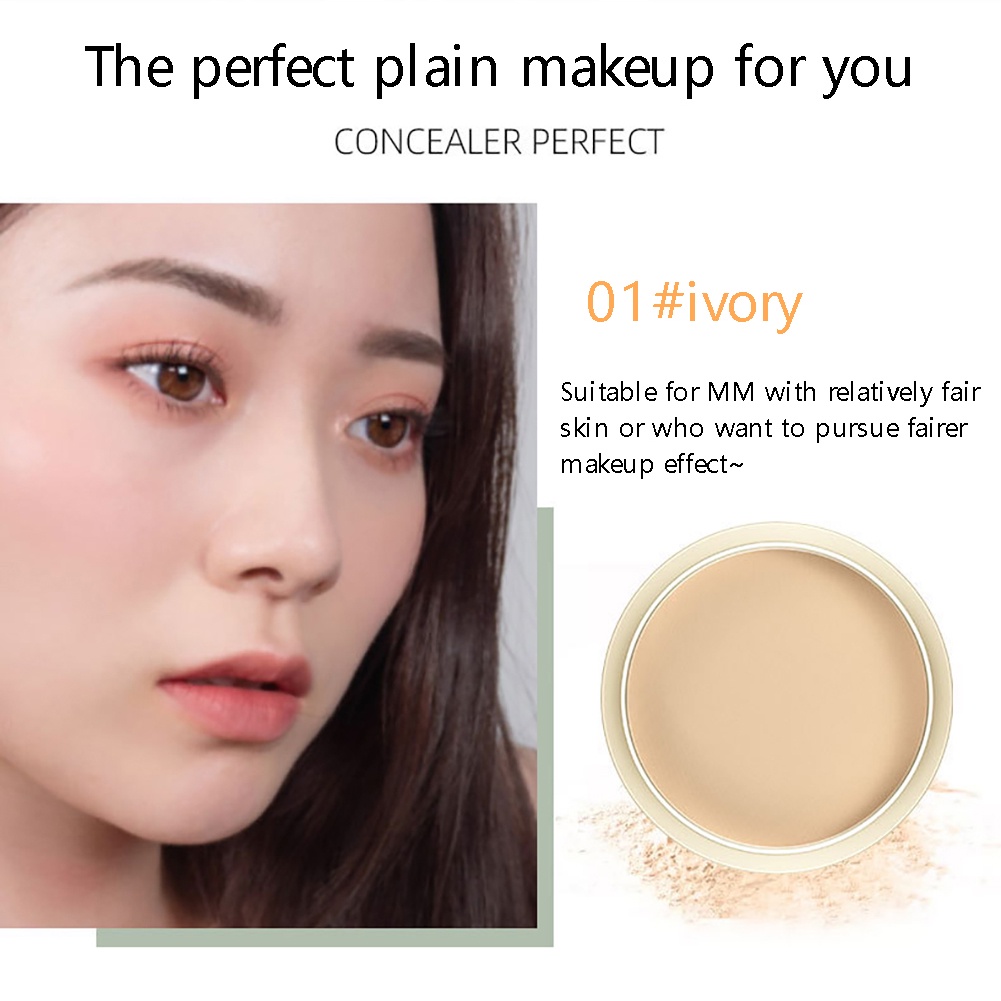 Kem che khuyết điểm lanqin sửa chữa trang điểm sữa đậu nành ép bột sửa chữa trắng công bằng trang điểm lâu dài kiểm soát dầu dưỡng ẩm bột lỏng okase