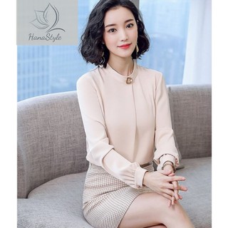 Áo kiểu đính nút Hana HN007