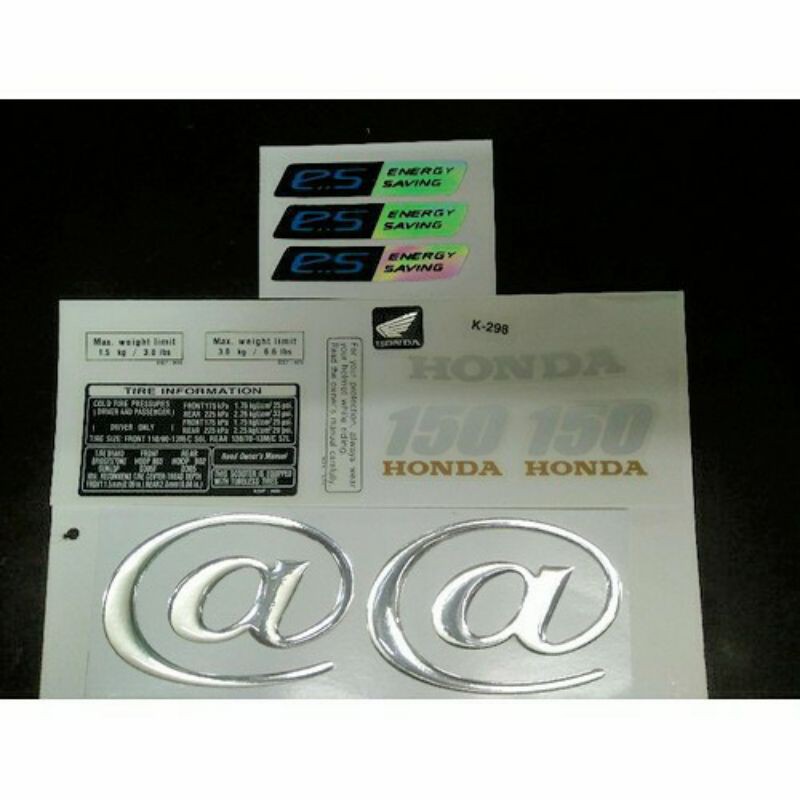 Bộ tem nổi Honda A Còng 150 hàng chất lượng cao (cho xe máy Honda @ a móc)