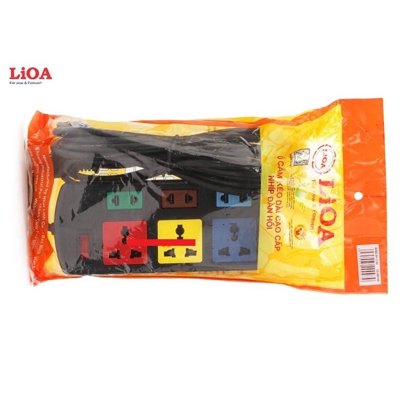 Ổ cắm điện LIOA đa năng 3D3S32 6 ổ cắm công suất 2200W 3m/5m