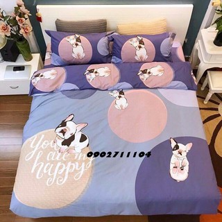 Bộ ga cotton gấu nâu