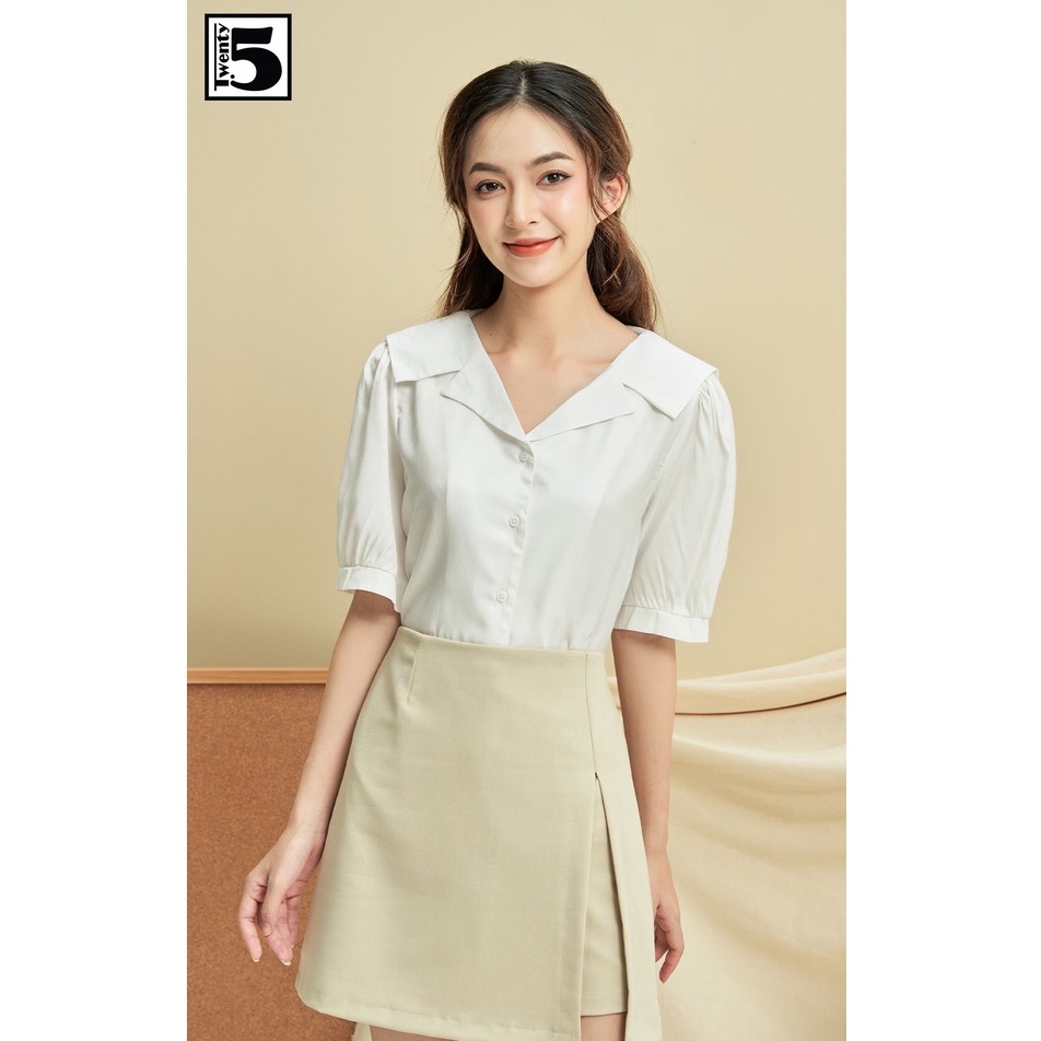 Áo sơ mi nữ ve cổ vuông Twentyfive N1041