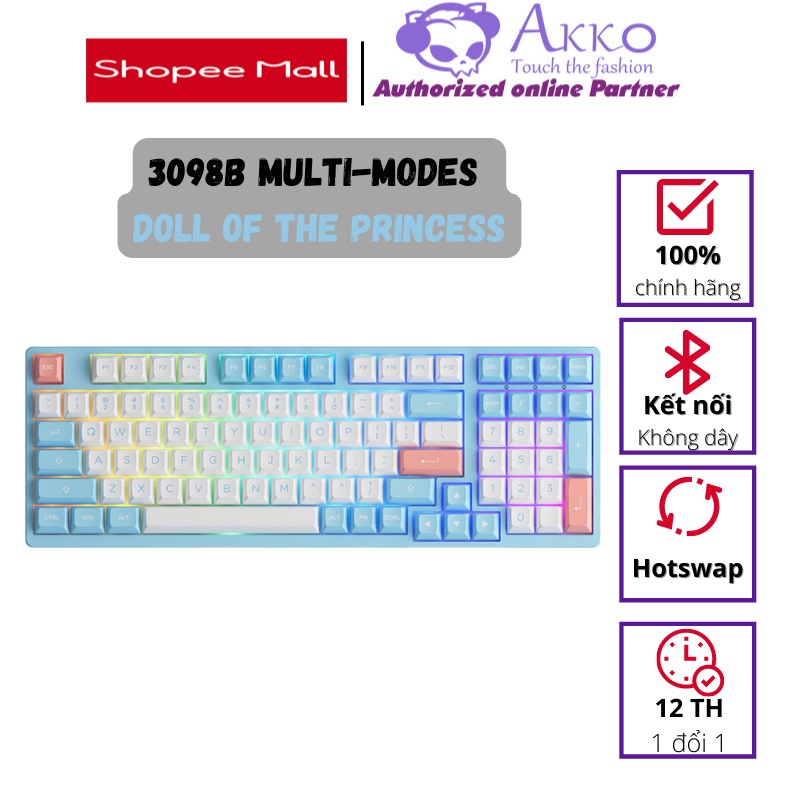 Bàn phím cơ AKKO 3098B Multi-modes Doll of the Princess