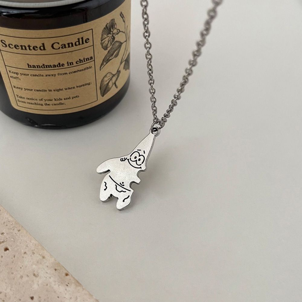 Vòng cổ Sắt Họa Tiết Spongebob Hoạt Hình Phong Cách Hip Hop Siêu Bền Mihan1