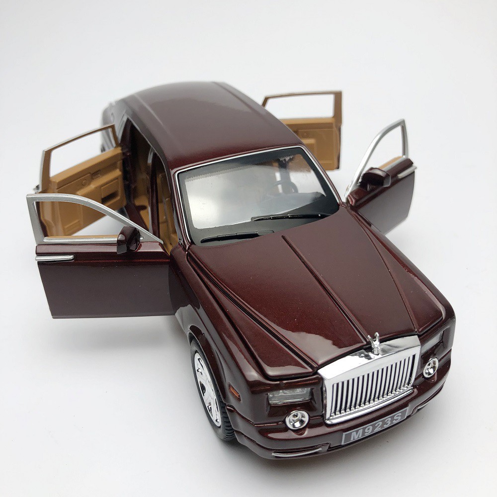 Xe mô hình tĩnh Rolls Royce Phantom tỉ lệ 1:24 XLG khung thép, sơn tĩnh điện màu Đỏ mận