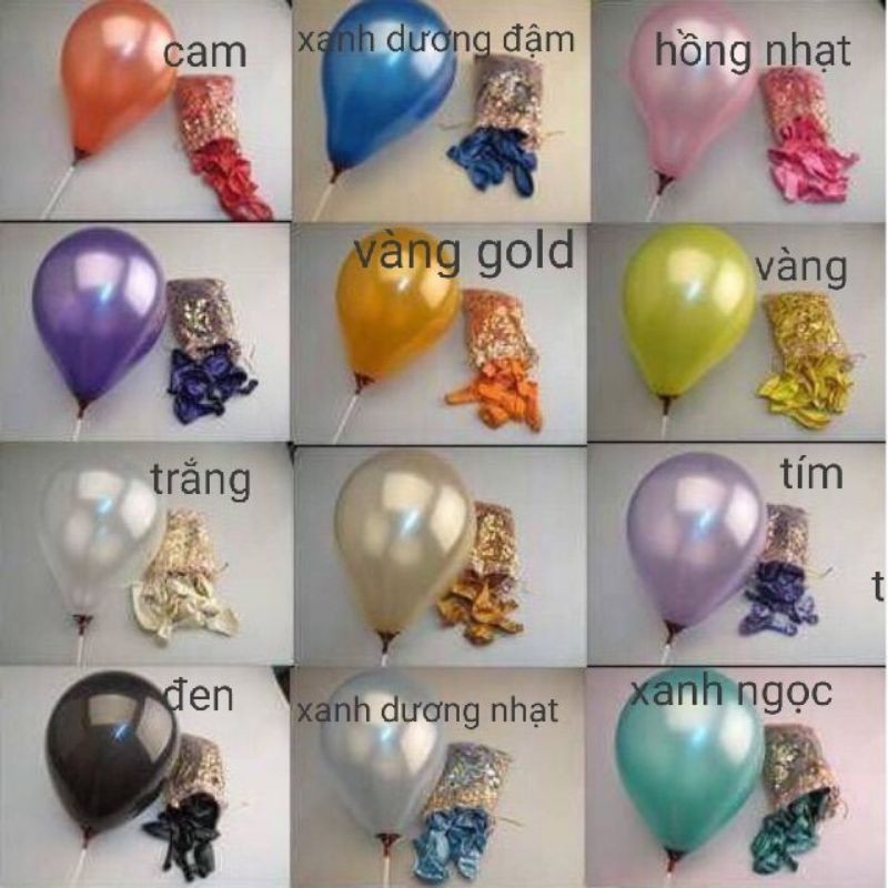 SET 500 BÓNG NHŨ, BÓNG PASTEL, BÓNG THƯỜNG SIZE 10" =25cm