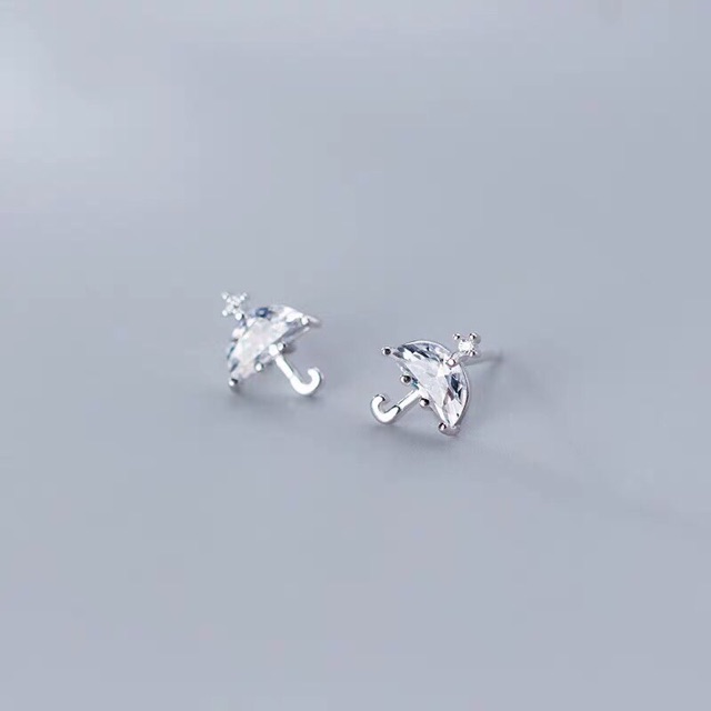 Khuyên tai hình chiếc ô (dù) bạc chuẩn đẹp