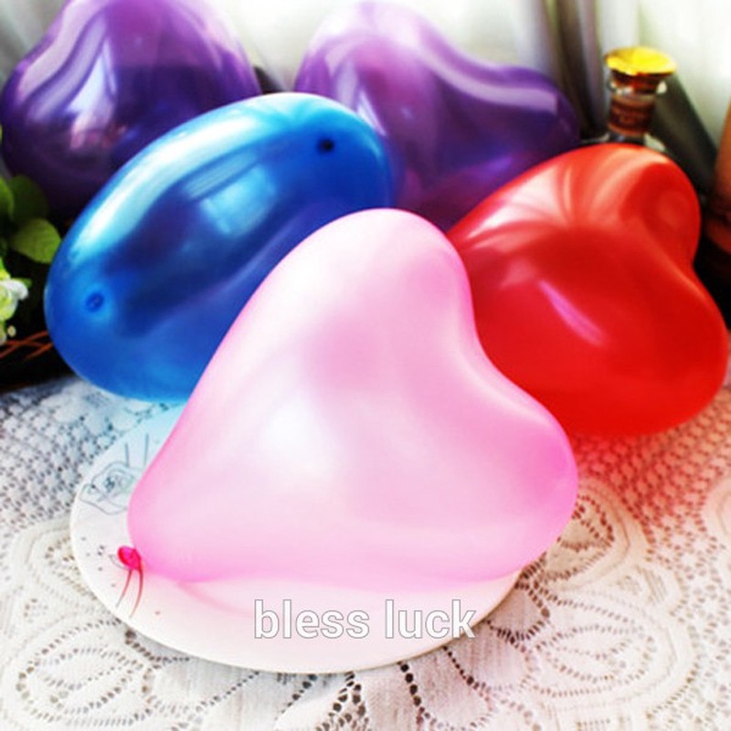 50 Bong bóng latex hình trái tim dùng cho tiệc cưới, sinh nhật