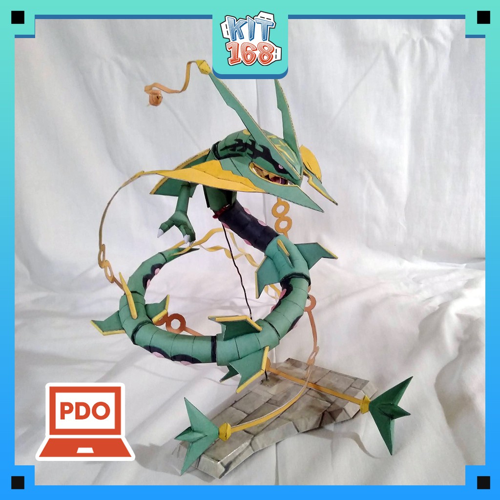 Mô Hình Giấy Anime Game Pokemon Mega Rayquaza Ver 2 | Shopee Việt Nam