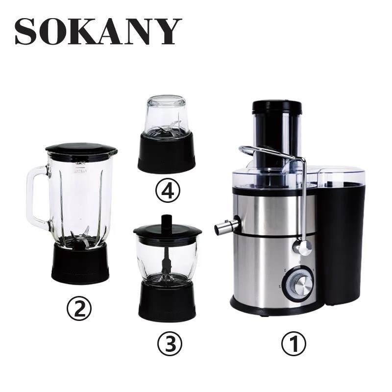 Máy ép trái cây , máy xay sinh tố đa năng 4 trong 1 SOKANY SK-629 ( Bảo Hành 12 tháng )