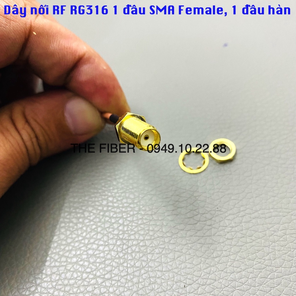 Dây nối RF 50Ohm RG316 1 đầu SMA Cái SMA-KY, 1 đầu hàn