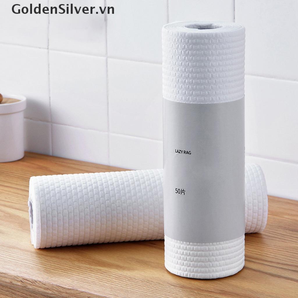 Cuộn 50 Khăn Lau Chén Dĩa Bằng Tre Có Thể Tái Sử Dụng