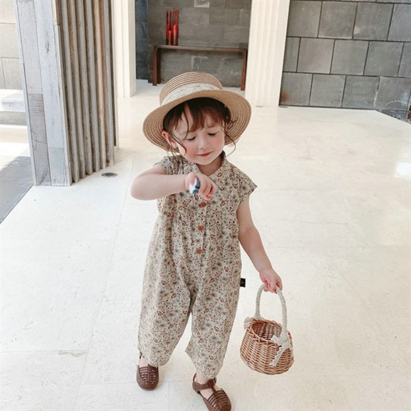 BỘ JUMPSUIT QUẦN NGỐ SÁT NÁCH CHO BÉ GÁI
