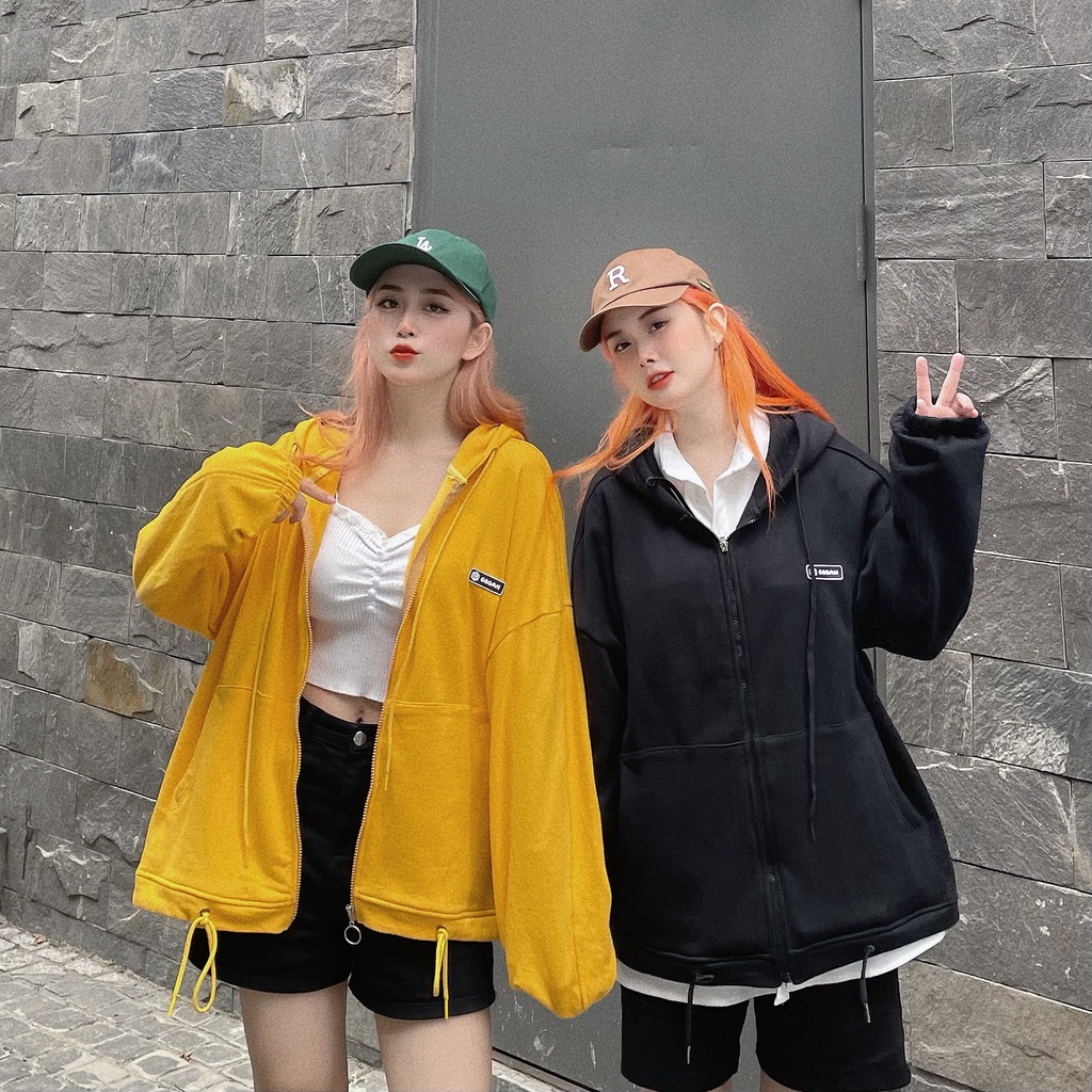 Áo khoác nỉ chân cua hoodie zip - Gooan