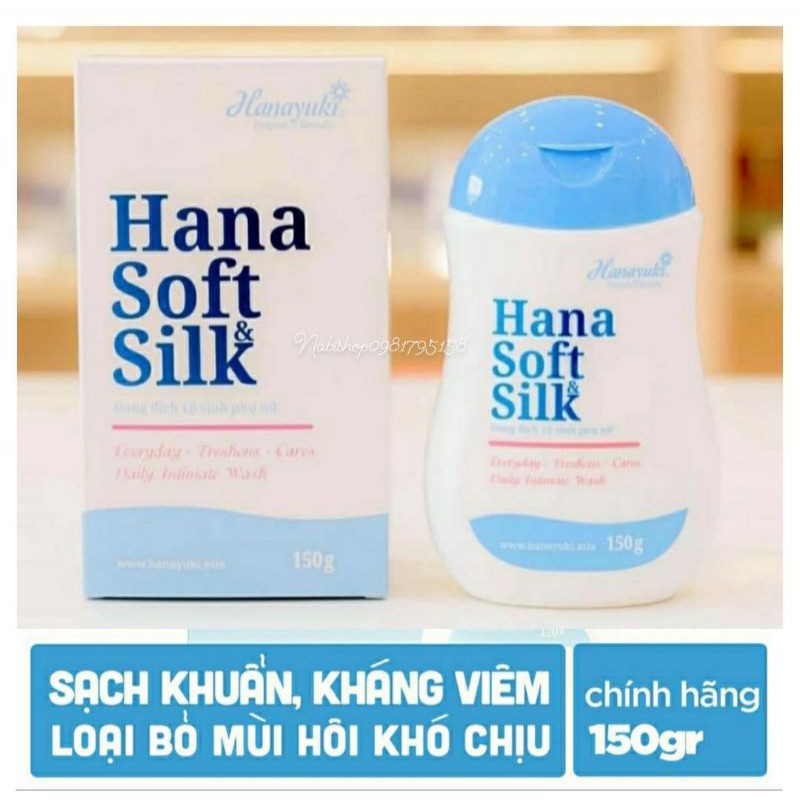 Dung Dịch Vệ Sinh phụ nữ HANA SOFT SILK- 100% Chính hãng  HANAYUKI