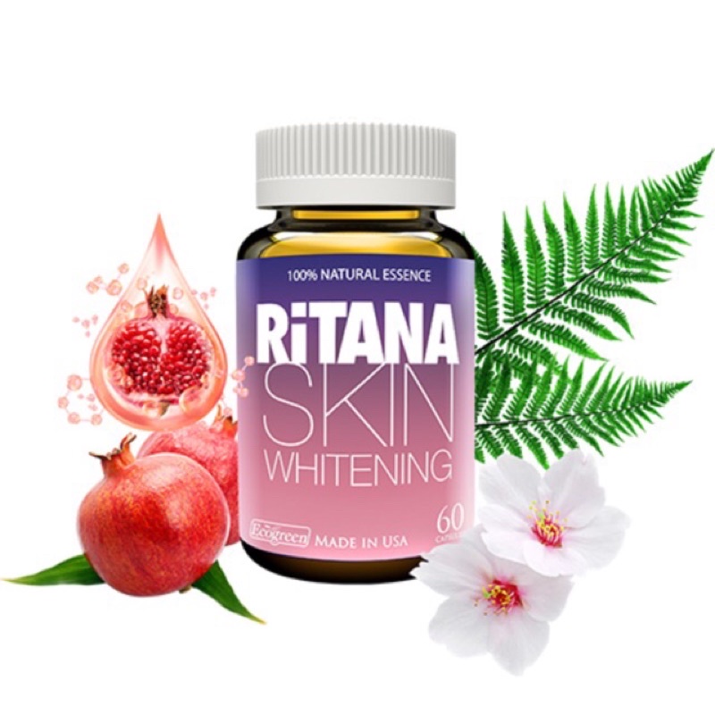 Viên Uống Trắng Da Ritana Skin Whitening Của Mỹ (lọ 60 viên) [HÀNG CHÍNH HÃNG]