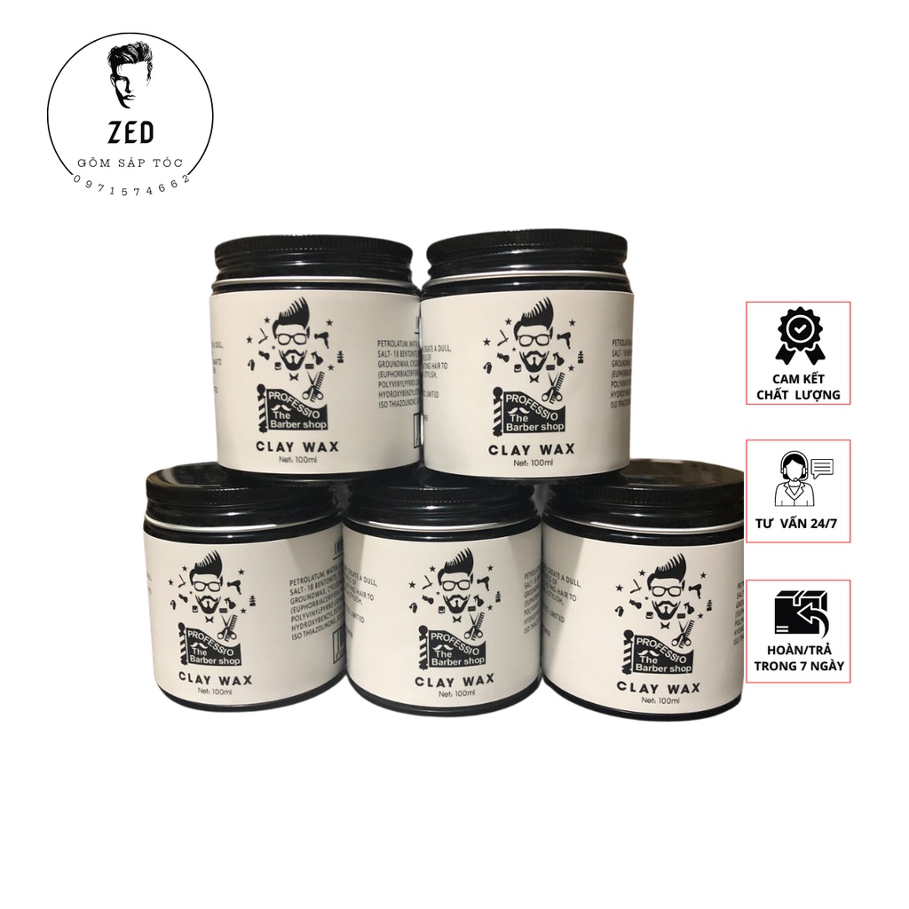 Sáp Vuốt Tóc CLAY WAX TRẮNG Profession 100gr Tạo Kiểu, Giữ Nếp Cho Tóc. Hàng Chính Hãng [Zed]