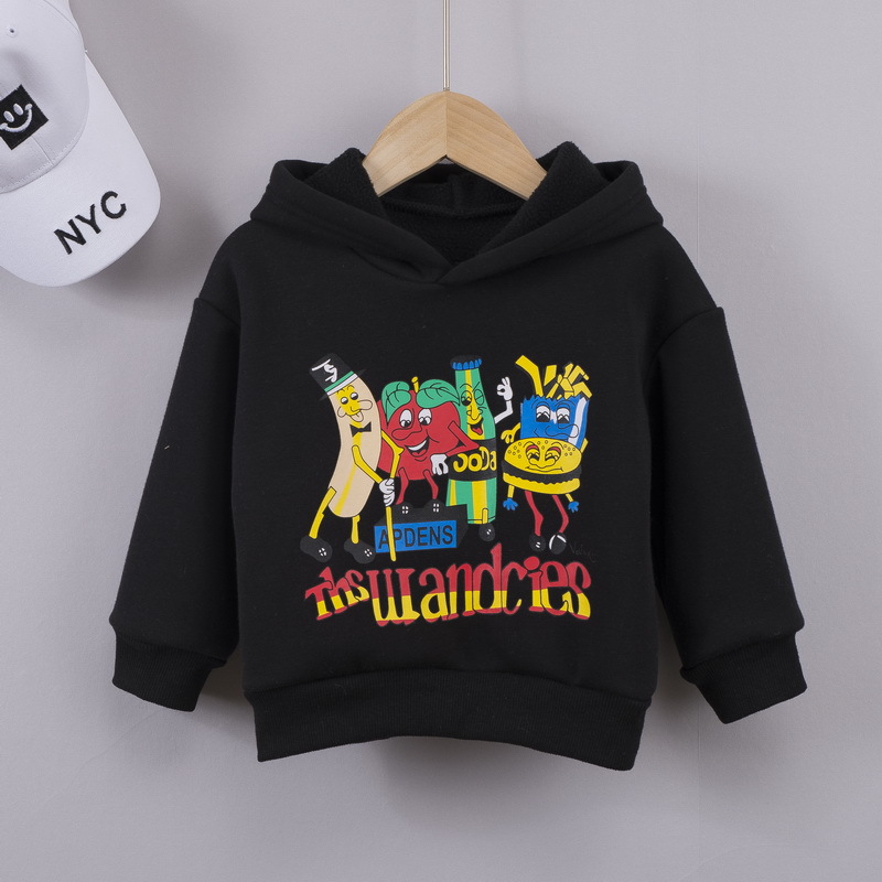 Áo Hoodie Lót Nhung In Họa Tiết Hoạt Hình Dễ Thương Cho Bé Trai