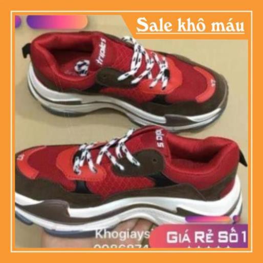 Giày triple S đỏ nâu size 36->44 NAM NỮ Sale 11 :