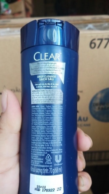 Dầu gội Clear Men 70g