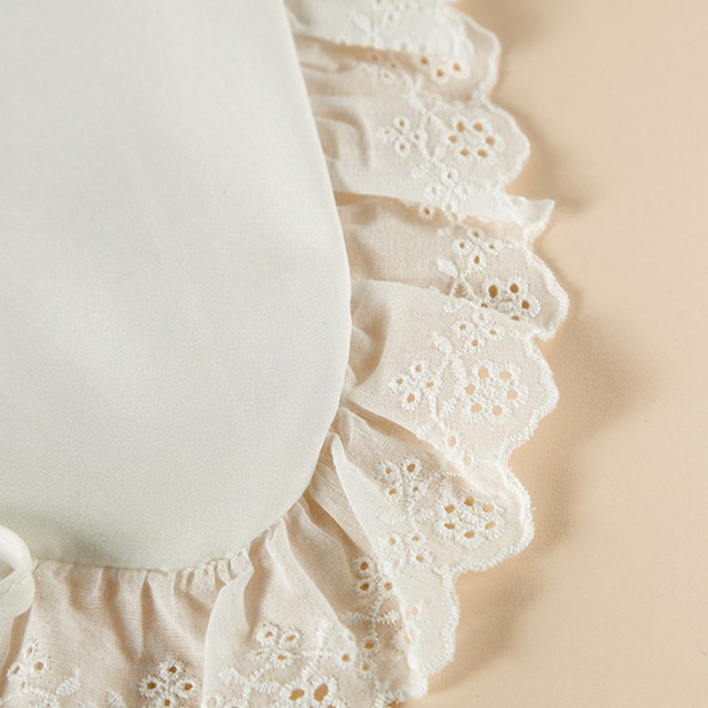 Cổ áo búp bê giả viền bèo ren hoa đục lỗ trang trí phong cách nữ sinh Nhật Bản