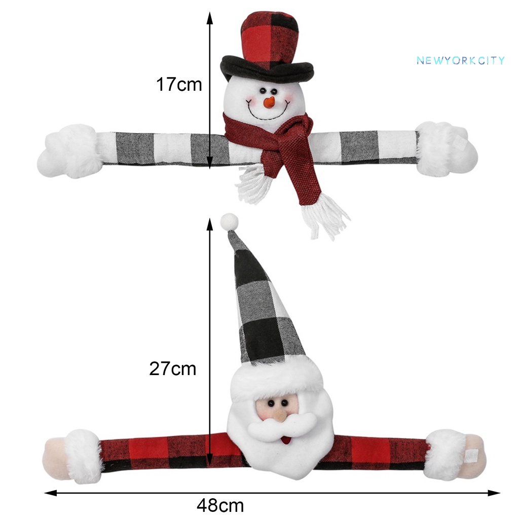 Cod-curtain Móc Treo Rèm Cửa Sổ Bằng Vải Thiết Kế Hình Ông Già Noel / Người Tuyết Trang Trí Nhà Cửa Dịp Giáng Sinh