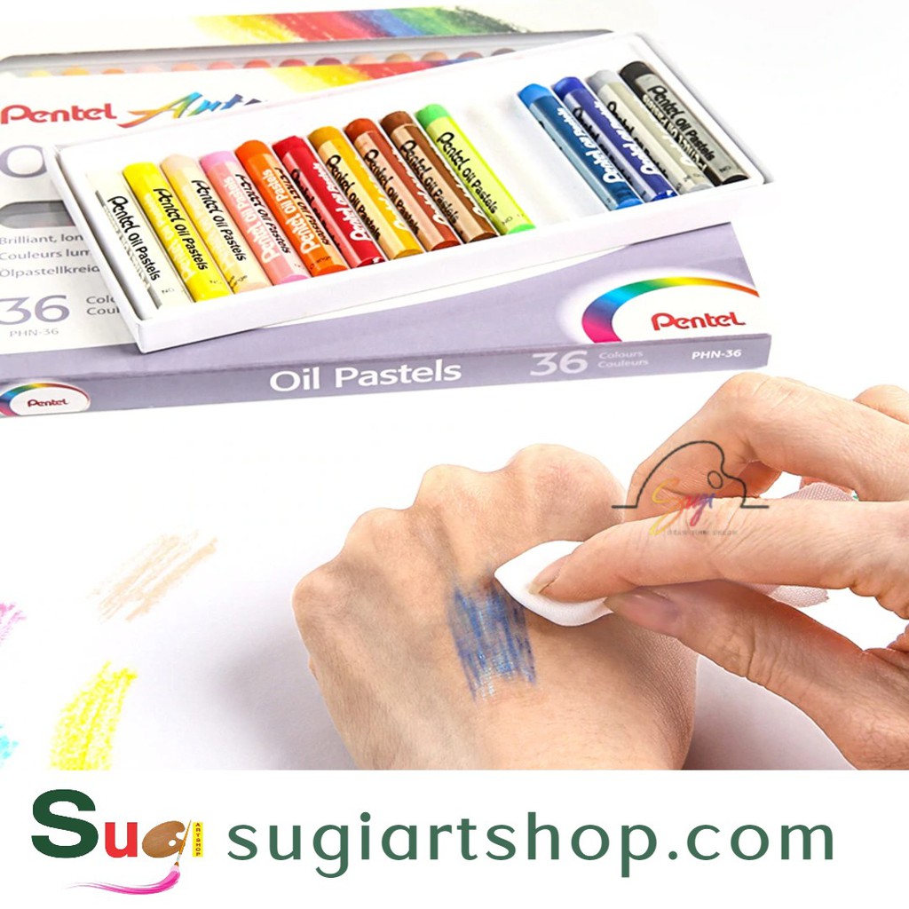 [SUGI ART SHOP] Sáp Dầu Pentel Oil Pastel 12/1625/36/50 Màu