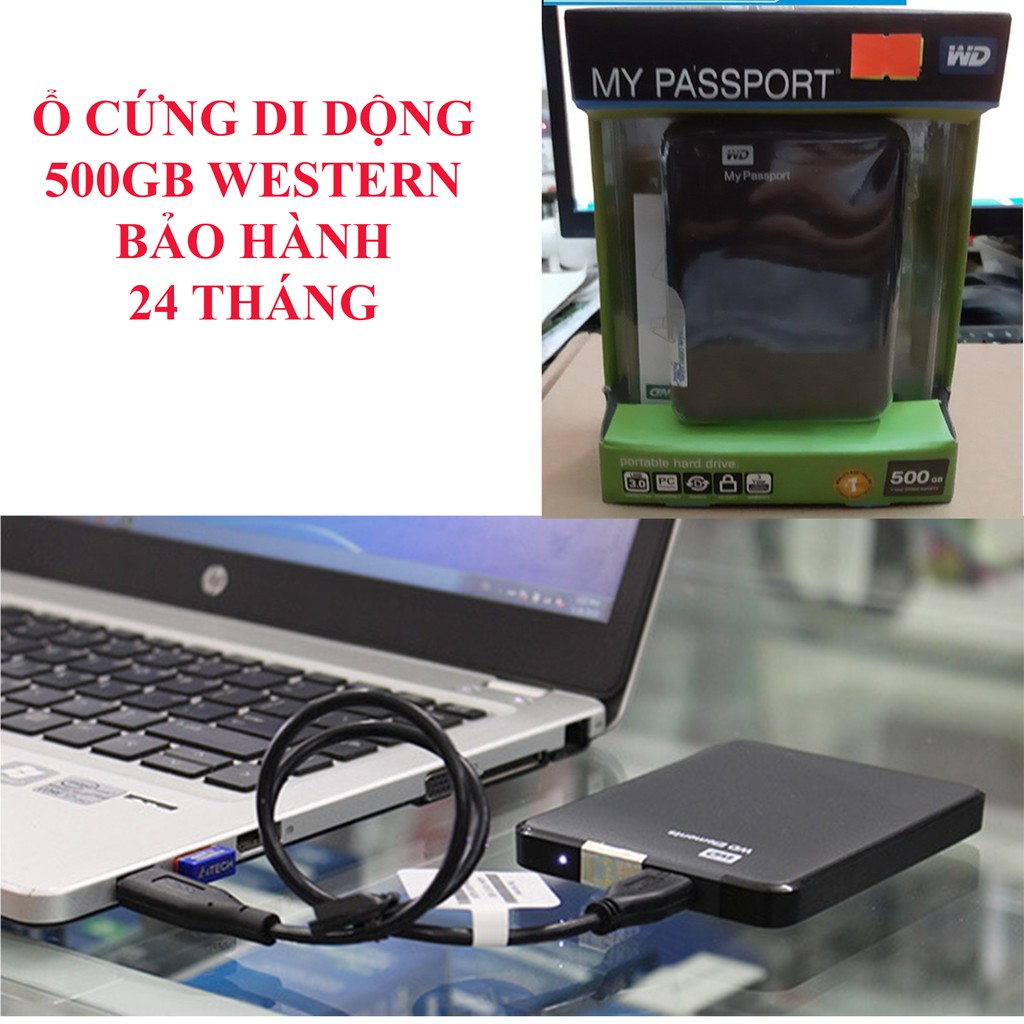 Ổ cứng di động Western Digital My Passport Essential 500GB (USB3.0)