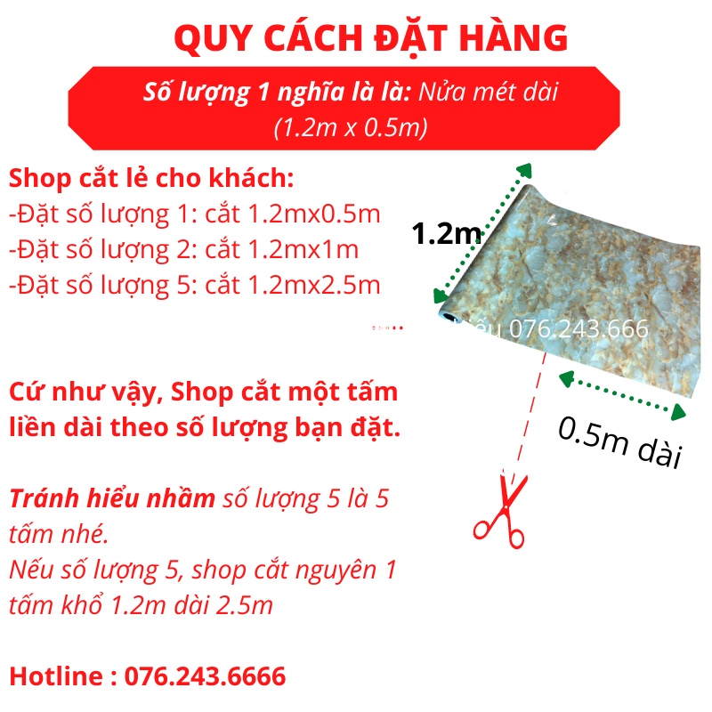Giấy dán bếp chống dầu mỡ, decal giả vân đá 3D chịu nhiệt, miếng dán tủ lạnh chống thấm dễ lau chùi Hưng Chiếu