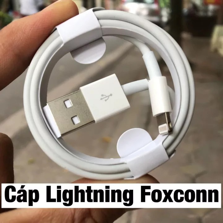 Cáp Sạc iPHONE LIGHTNING 1M chính hãng FOXCONN Dùng Cho Các Dòng iPHONE 5/6/7/8/X,XR BH 12TH