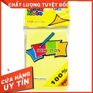 Giấy ghi chú note vàng 3×2 uni – T