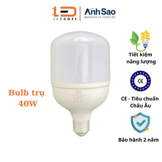 Bóng đèn led trụ 40W LEDGOES đui E27 siêu sáng tiết kiệm điện tuổi thọ cao