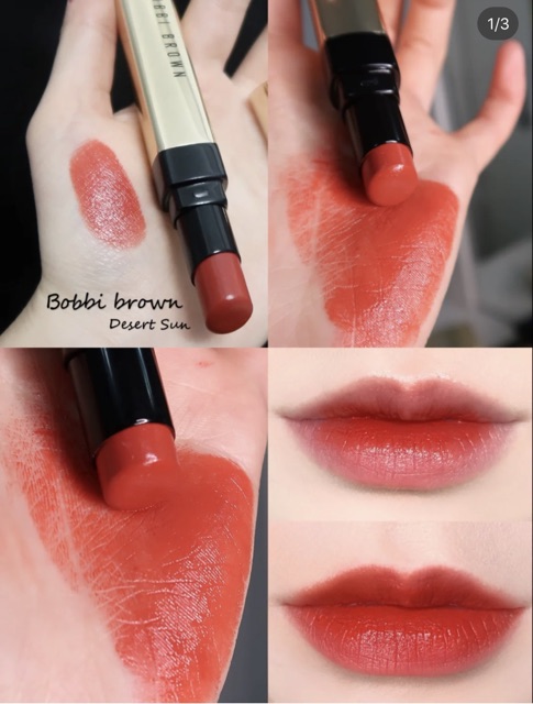 Son Bobbi Brown Luxe Shine Intense Màu Desert Sun Đỏ Cam Cháy