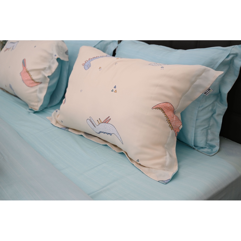 Bộ 6 món drap CHẦN, áo gối kèm mền NIN Tencel 800 - Màu Footer