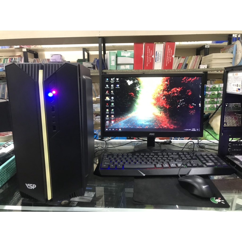 FULL BỘ PC G3200/H81/RAM 4G/SSD 120Gb MÀN HÌNH 19IN-TẶNG PHÍM CHUỘT GIÁ RẺ CHIẾN GAME LIÊN MINH LIÊN QUÂN ĐỘT KÍCH