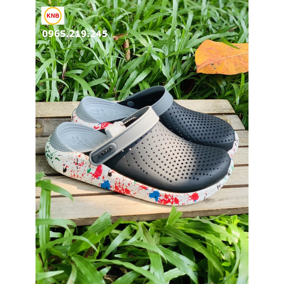 Dép sục cross literide camo nam nữ mẫu mới -FREESHIP + Hàng loại 1- Dép Quai Ngang Nam Nữ bít đầu đế vẩy sơn lót xám