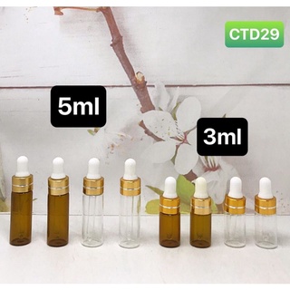Lọ Chiết Serum 3ml, 5ml Lọ đựng tinh dầu bóp giọt