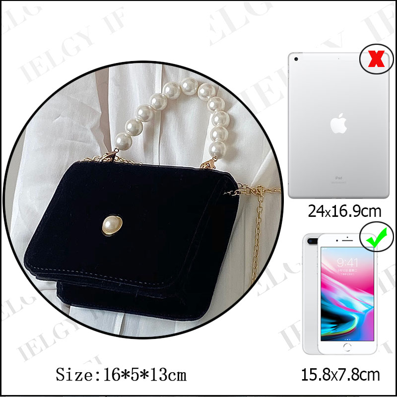 Túi Xách Có Tay Cầm Ngọc Trai Phối Sợi Xích Đeo Chéo Thời Trang Cho Nữ | BigBuy360 - bigbuy360.vn
