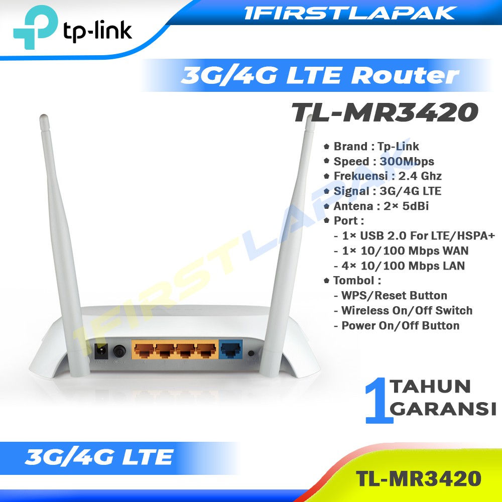 Bộ Phát Wifi 4g Lte Tp-Link Tl-Mr3420 300mbps 4g / 3g
