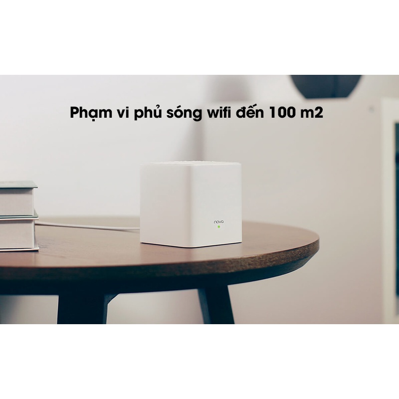 Router Wi-Fi Mesh Tenda Nova MW3 chuẩn AC1200, ghép nối không dây, phủ sóng 300m2, kết nối 20 thiết bị